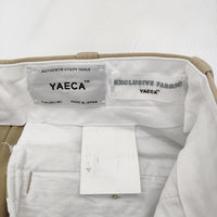 YAECA 166201 サイズ28 1タックパンツ チノパンツ ベージュ レディース ヤエカ【中古】4-1227M♪
