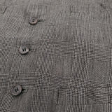 R&D.M.Co- リネン ジレ モチーフプリント サイズS グレンチェック ベスト チャコールグレー レディース オールドマンズテーラー【中古】5-0328M♪