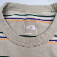 THE NORTH FACE ショートスリーブマルチボーダーティー NT32455 半袖Ｔシャツ カットソー ベージュ メンズ ザノースフェイス【中古】5-0612S∞