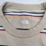 THE NORTH FACE ショートスリーブマルチボーダーティー NT32455 半袖Ｔシャツ カットソー ベージュ メンズ ザノースフェイス【中古】5-0612S∞