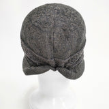 MAXIM リネンコットン 透かし編み 帽子 ニットキャップ チャコールグレー レディース マキシム【中古】5-0625M◎