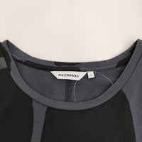 marimekko RANDI KOPPELO サイズXS 七分袖 ワンピース グレー ブラック レディース マリメッコ【中古】5-0328M♪