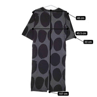 marimekko RANDI KOPPELO サイズXS 七分袖 ワンピース グレー ブラック レディース マリメッコ【中古】5-0328M♪