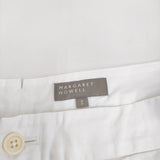 MARGARET HOWELL 578-7142016 HIGH TWIST COTTON LINEN サイズ2 パンツ ホワイト レディース マーガレットハウエル【中古】5-0328M♪