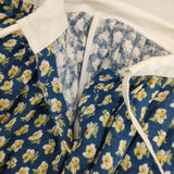 R&D.M.Co- NURSERY PRINT コットンリネン ロングスカート ブルー イエロー レディース オールドマンズテーラー【中古】5-0224M∞