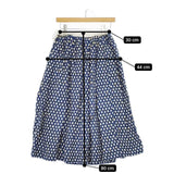 R&D.M.Co- NURSERY PRINT コットンリネン ロングスカート ブルー イエロー レディース オールドマンズテーラー【中古】5-0224M∞