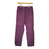 ARTS&SCIENCE リネンチェックパンツ 053-U301-111 サイズ1 パンツ パープル レッド レディース アーツ&サイエンス【中古】5-0328M♪