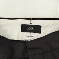 LOEFF antelope別注 2タックパンツ アンテロープ別注 8814-217-0067 サイズ0 パンツ ブラック レディース ロエフ【中古】4-1219M♪