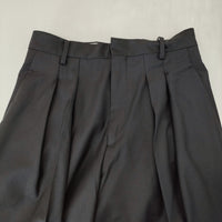 LOEFF antelope別注 2タックパンツ アンテロープ別注 8814-217-0067 サイズ0 パンツ ブラック レディース ロエフ【中古】4-1219M♪