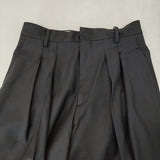 LOEFF antelope別注 2タックパンツ アンテロープ別注 8814-217-0067 サイズ0 パンツ ブラック レディース ロエフ【中古】4-1219M♪