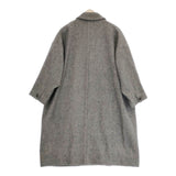 nest Robe ウールチェックピークドラペルコート 01204-1076 コート チャコール  レディース ネストローブ【中古】4-1101A◆