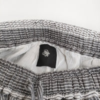 maison de SOIL リネン ストライプ イージーワイドパンツ サイズ1 パンツ グレー ホワイト レディース メゾンドソイル【中古】5-0328M♪
