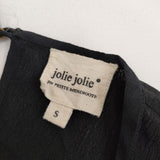 Jolie Joli ジョリージョリ インド製 レーヨンドレス ノースリーブ ワンピース ブラック レディース【中古】5-0507S∞