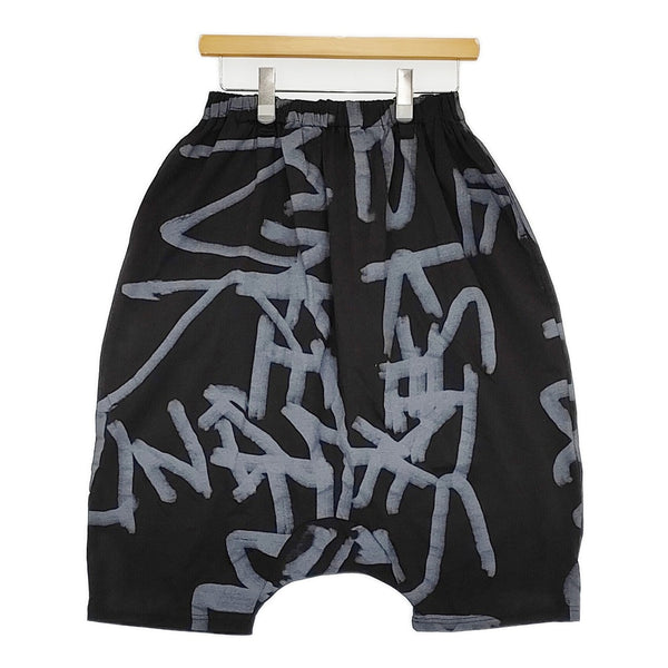MOYURU サルエルハーフパンツ 萠インターナショナル サイズM サルエルパンツ ブラック グレー レディース モユル/萌【中古】5-0608S♪