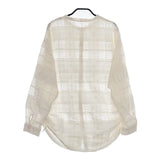 niko and... 透かし チェック ブラウス 長袖シャツ アイボリー レディース ニコアンド【中古】5-0407M∞