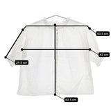 a+koloni レースカラー リネン ブラウス シャツ ホワイト レディース コロニー【中古】5-0407M∞