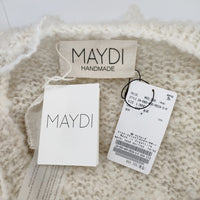 MAYDI 新品 HAND KNITTED FRINGE VEST 定価69300円 サイズL ウールニット ベスト 24AW キナリ レディース マイディ【中古】4-1031T♪