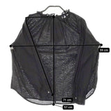 le ciel a temps doux フリルカラー コットンリネン ブラウス シャツ ブラック レディース ルシエルタンドゥース【中古】5-0328M♪