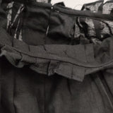 le ciel a temps doux フリルカラー コットンリネン ブラウス シャツ ブラック レディース ルシエルタンドゥース【中古】5-0328M♪