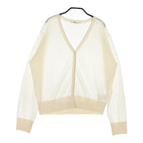 Espeyrac Vネック シアー ニット カーディガン アイボリー レディース エスペラック【中古】5-0509M♪