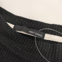 vent blanc グランコットワッフル バックコクーンプルオーバー VC231846 カットソー ブラック レディース ヴァンブラン【中古】5-0507S∞