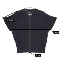 soil 日本製 コットン ワッフル 半袖Ｔシャツ カットソー ブラック レディース ソイル【中古】5-0507S∞
