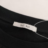 bul bul カットワーク ノースリーブ 刺繍 コットン レース Ｔシャツ カットソー ブラック レディース バルバル【中古】5-0507S∞