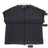 bul bul カットワーク ノースリーブ 刺繍 コットン レース Ｔシャツ カットソー ブラック レディース バルバル【中古】5-0507S∞