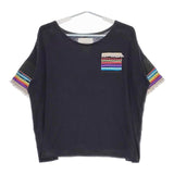 marble sud RHYTHM コットン 半袖Ｔシャツ カットソー ネイビー レディース マーブルシュッドリズム【中古】5-0507S∞