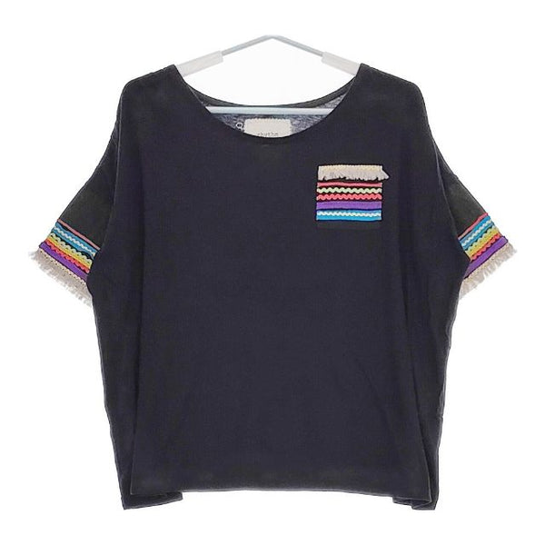 marble sud RHYTHM コットン 半袖Ｔシャツ カットソー ネイビー レディース マーブルシュッドリズム【中古】5-0507S∞
