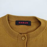 CABaN コットンカシミヤ クルーネックカーディガン 定価39600円 サイズXS カーディガン ブラウン レディース キャバン【中古】4-1031T♪