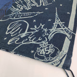 45R/45rpm 45周年記念 バンダナパッチワークのMシャツ（再び・インディゴ）紺 レディース フォーティーファイブアールピーエム【中古】5-0608S♪