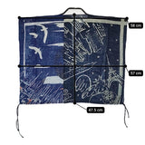 45R/45rpm 45周年記念 バンダナパッチワークのMシャツ（再び・インディゴ）紺 レディース フォーティーファイブアールピーエム【中古】5-0608S♪