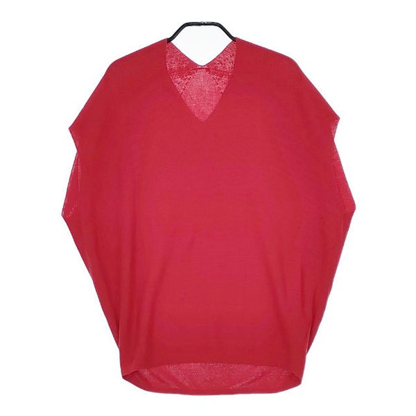 UNITED ARROWS コットンヤーン ノースリーブニット ベスト レッド レディース ユナイテッドアローズ【中古】5-0407S∞