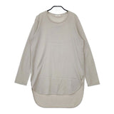The BaTONe LONGSLEEVE ROUND-HEM コットン 長袖Ｔシャツ カットソー ロンＴ グレー レディース バトン【中古】5-0102M∞