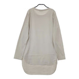 The BaTONe LONGSLEEVE ROUND-HEM コットン 長袖Ｔシャツ カットソー ロンＴ グレー レディース バトン【中古】5-0102M∞