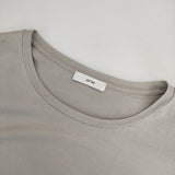 The BaTONe LONGSLEEVE ROUND-HEM コットン 長袖Ｔシャツ カットソー ロンＴ グレー レディース バトン【中古】5-0102M∞