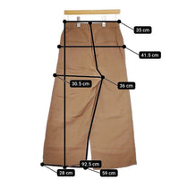 GALERIE VIE リネンキュプラシルク ワイドクロップドパンツ 定価27500円 ストライプ パンツ 22SS ブラウン レディース ギャルリーヴィー【中古】5-0407M∞