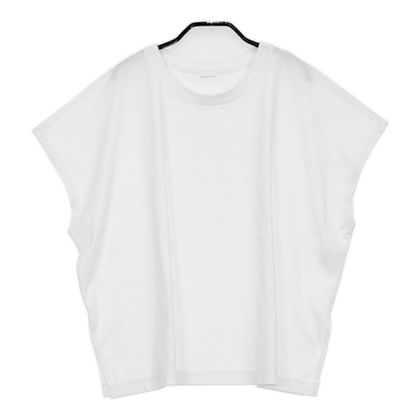 GALERIE VIE ファインコットンワイドクルーネックプルオーバー 定13200円 カットソー 24SS ホワイト レディース ギャルリーヴィー【中古】5-0608S♪