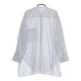 GALERIE VIE セルロースブロード スタンドネックシャツ 定価23100円 長袖シャツ ホワイト ブルー レディース ギャルリーヴィー【中古】5-0407M∞