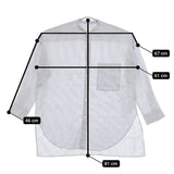 GALERIE VIE セルロースブロード スタンドネックシャツ 定価23100円 長袖シャツ ホワイト ブルー レディース ギャルリーヴィー【中古】5-0407M∞