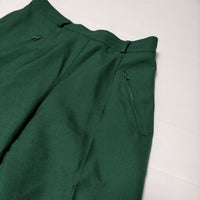 MAISON MARGIELA zip high-waisted trousers ハイウエスト ポリエステルウール パンツ グリーン レディース メゾンマルジェラ【中古】4-1124T∞