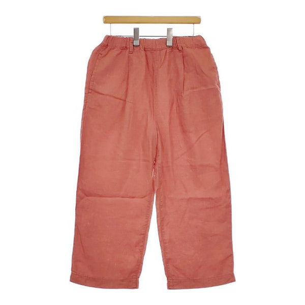 DMG リネンキャンバス ストレートイージーパンツ 14-194L パンツ サーモンピンク レディース ディーエムジー/ドミンゴ【中古】5-0407M∞