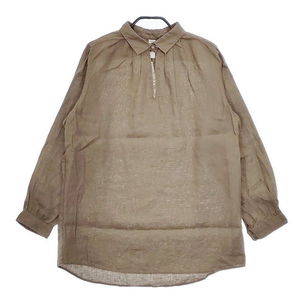 Ouur リネン プルオーバー 長袖シャツ ブラウン レディース アウアー【中古】5-0407M∞