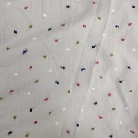 tumugu TB19129 刺繍 ドット シャツワンピ コットン ワンピース グレー マルチカラー レディース ツムグ【中古】5-0407M∞