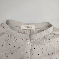 tumugu TB19129 刺繍 ドット シャツワンピ コットン ワンピース グレー マルチカラー レディース ツムグ【中古】5-0407M∞