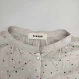 tumugu TB19129 刺繍 ドット シャツワンピ コットン ワンピース グレー マルチカラー レディース ツムグ【中古】5-0407M∞
