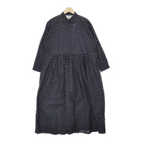 soil 40s POPLIN DOT PRINT REGULAR COLLAR DRESS ドットシャツ ワンピース 24AW ブラック ホワイト レディース ソイル【中古】4-1031M♪