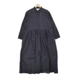 soil 40s POPLIN DOT PRINT REGULAR COLLAR DRESS ドットシャツ ワンピース 24AW ブラック ホワイト レディース ソイル【中古】4-1031M♪