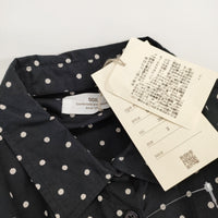 soil 40s POPLIN DOT PRINT REGULAR COLLAR DRESS ドットシャツ ワンピース 24AW ブラック ホワイト レディース ソイル【中古】4-1031M♪